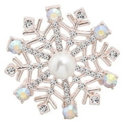 Christmas Brooch Pin Jewelry Pin Badges Xmas Holiday Party Decor Accessories - Snowflake 4..1cm, Multi